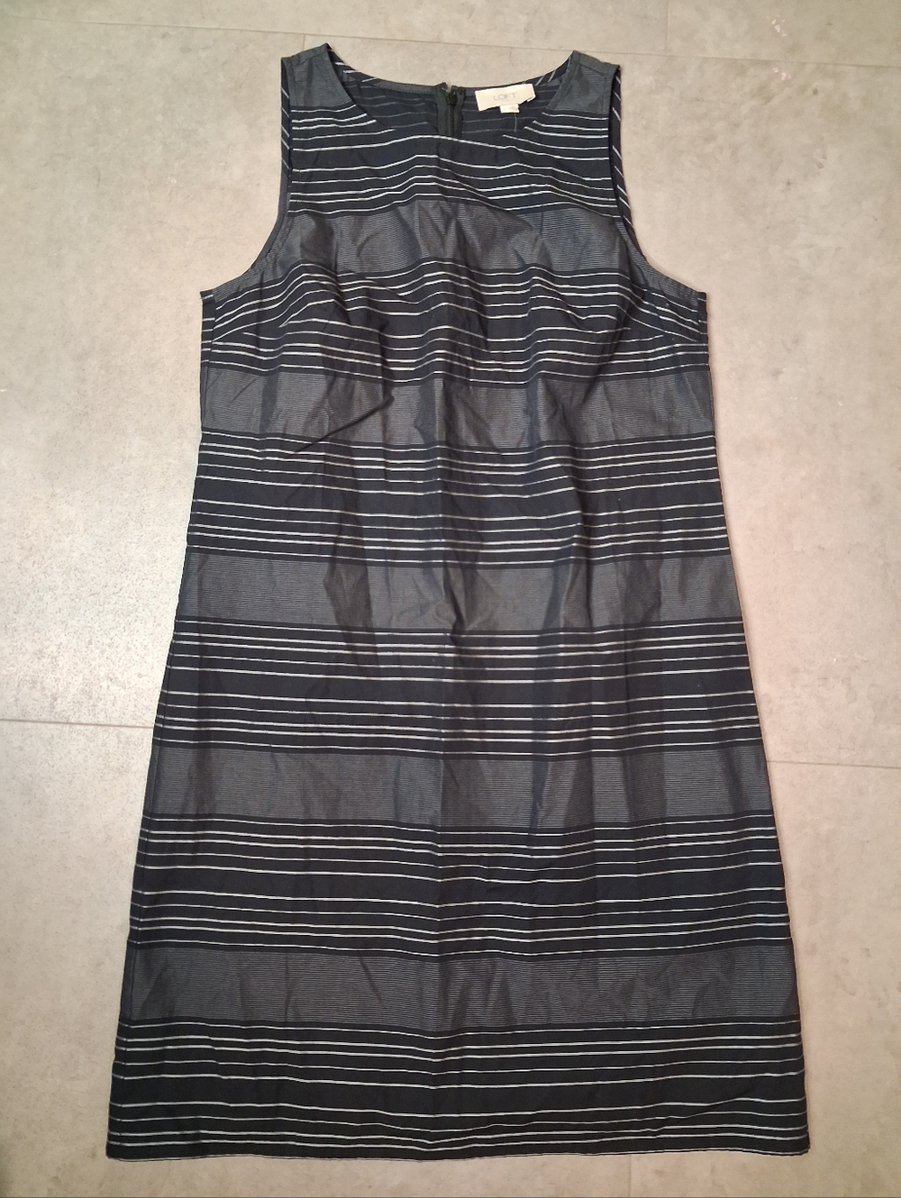 New Loft Black Sleeveless Dress Size Medium Summer Spring - Picture 2 of 9